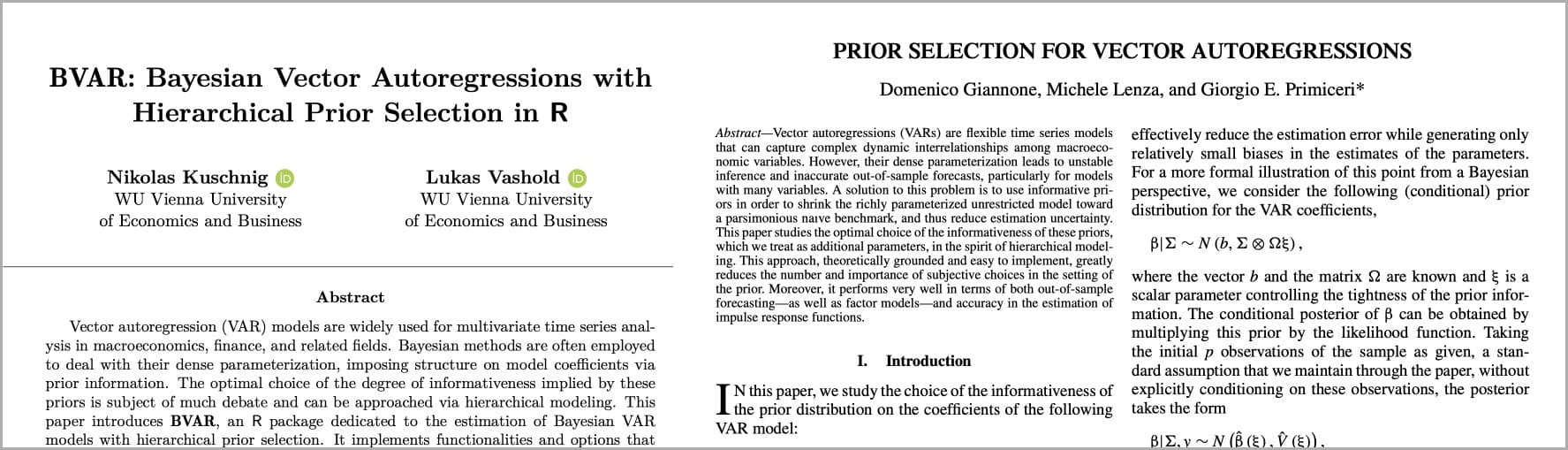 Number of coefficients in VAR